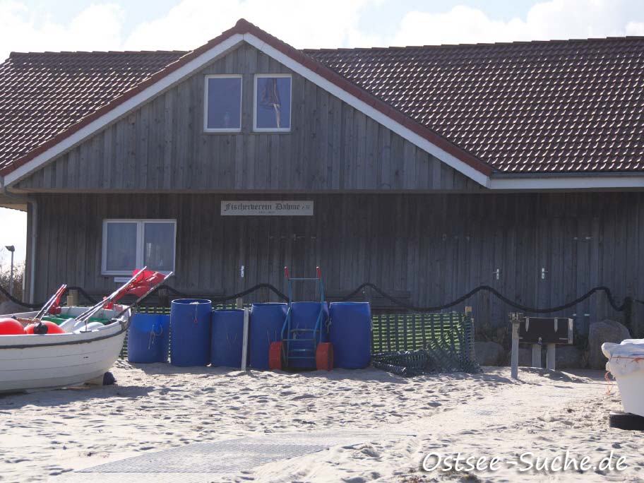 Fischereiverein Dahme Das alte Fischereinvereinshaus an der Promenade in Dahme