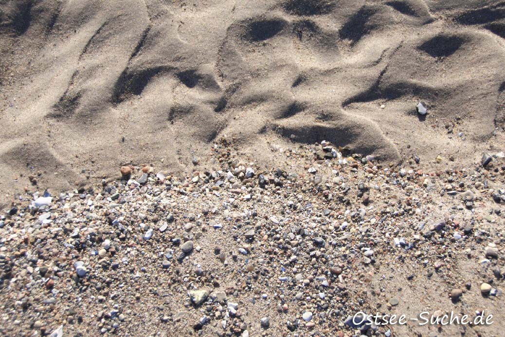 Sandstrand Dahme Ostsee Eine Nahaufnahme von der Beschaffenheit des Sandstrandes in Dahme an der Ostsee